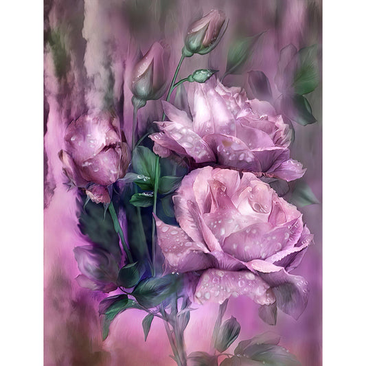 Roses - Full Round Drill Diamond Painting 30*40CM