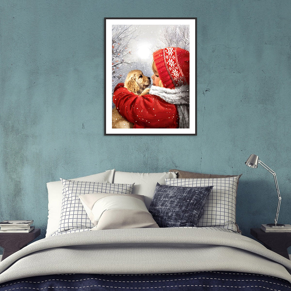 Kid Dog - Full Round Drill Diamond Painting 40*50CM