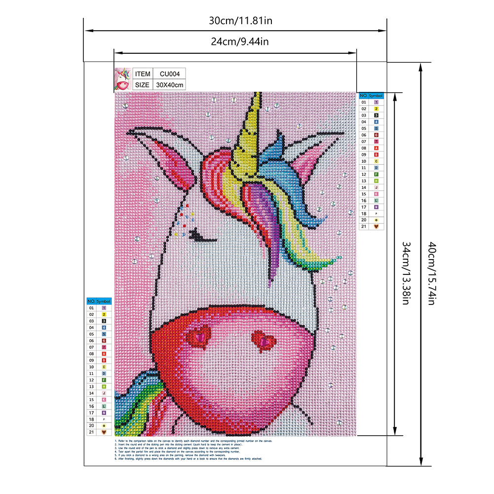 Unicorn - Special Shaped Drill Diamond Painting 30*40CM