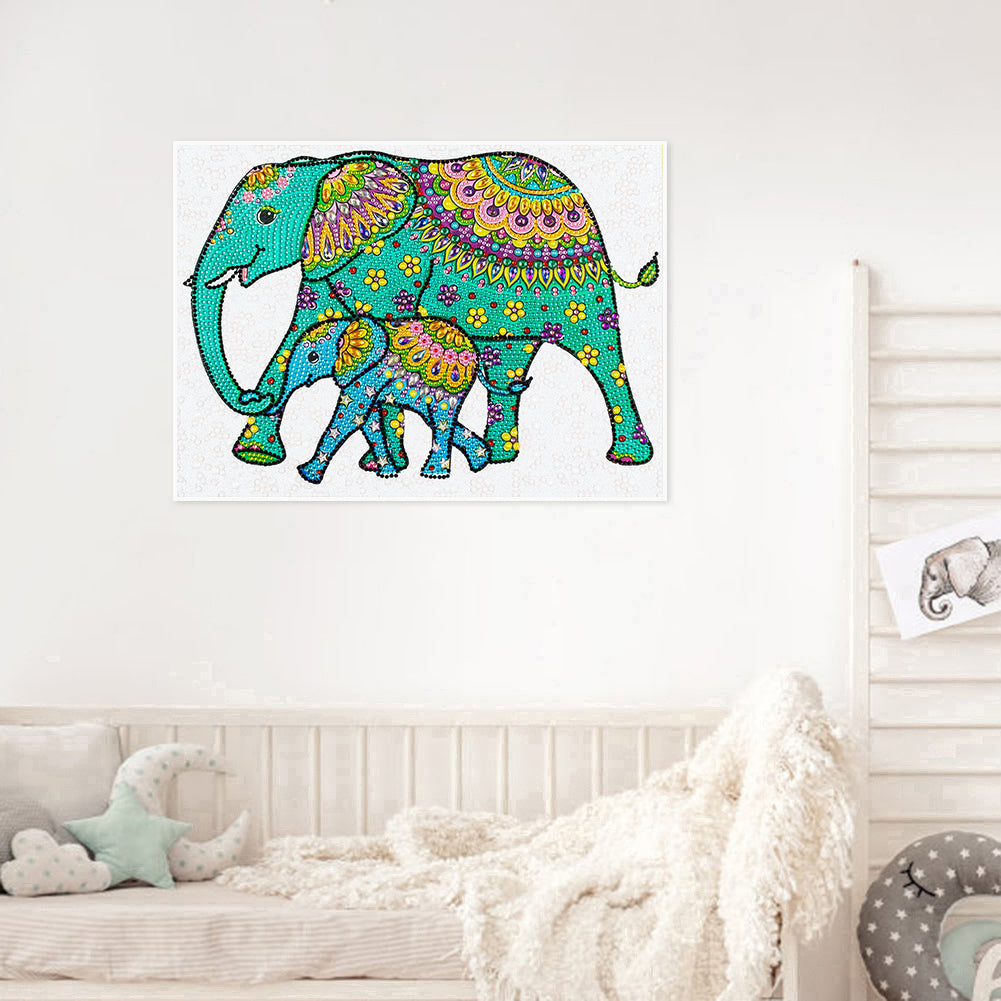 Elephant - Special Shaped Drill Diamond Painting 40*30CM