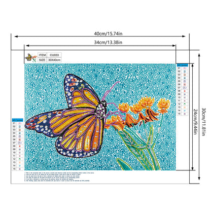 Butterfly - Special Shaped Drill Diamond Painting 40*30CM