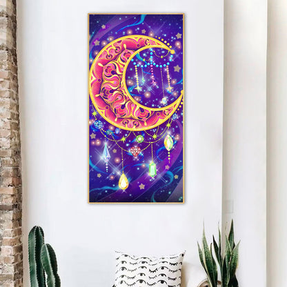 Moon Feather - Full Round Drill Diamond Painting 30*60CM