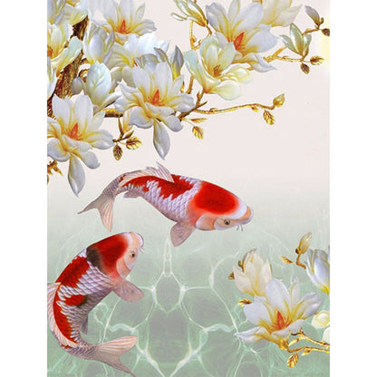 Gold Fish - Full Round Drill Diamond Painting 30*40CM