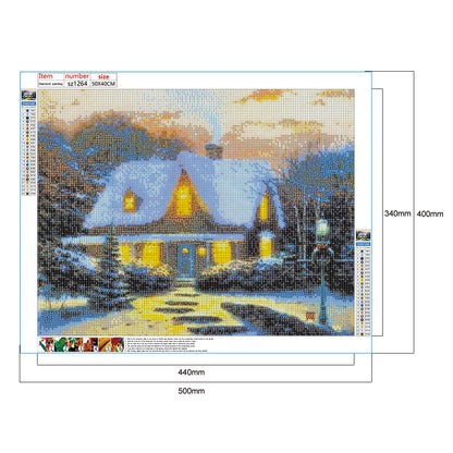 Snow House - Full Round Drill Diamond Painting 50*40CM