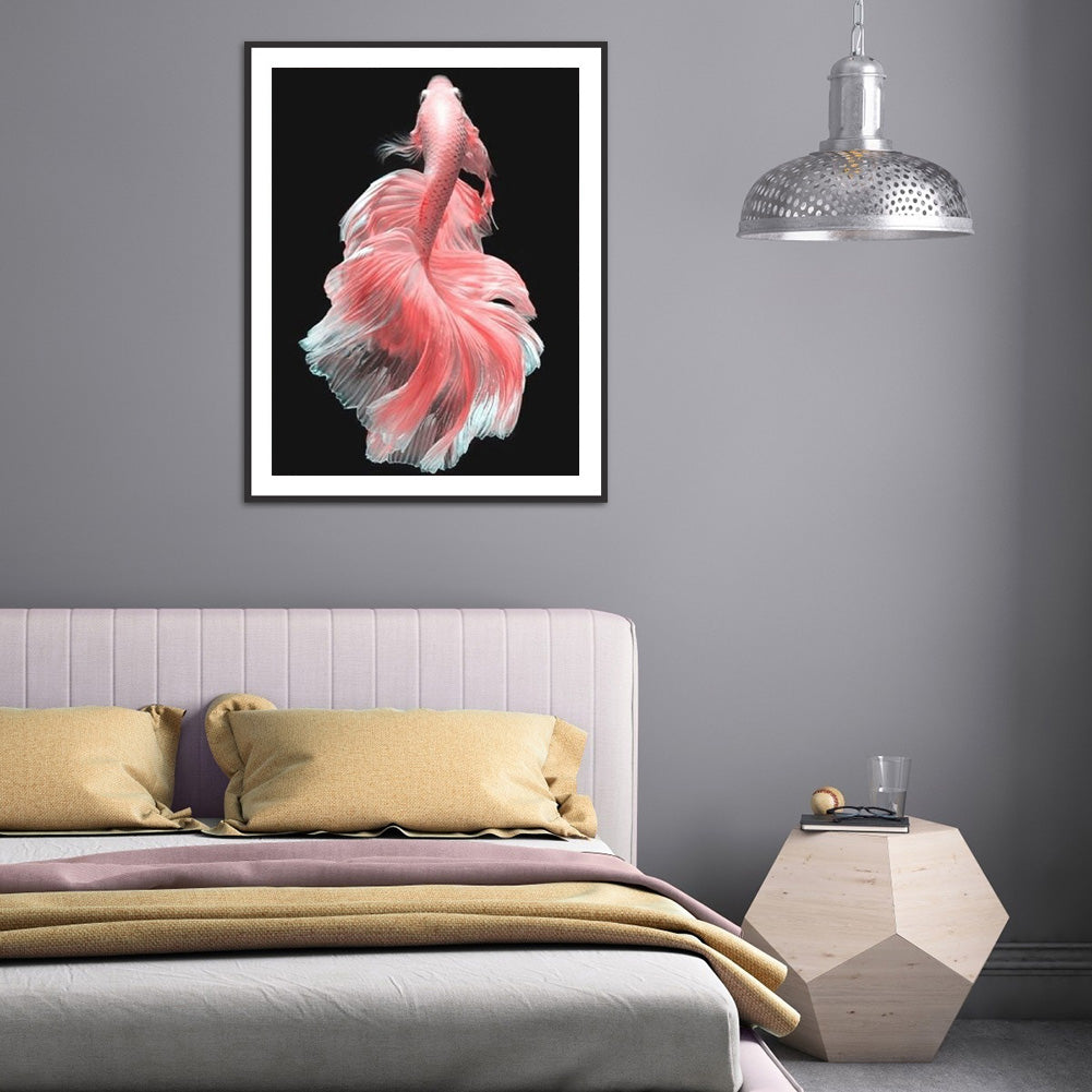 Pink Goldfish - Full Round Drill Diamond Painting 30*40CM