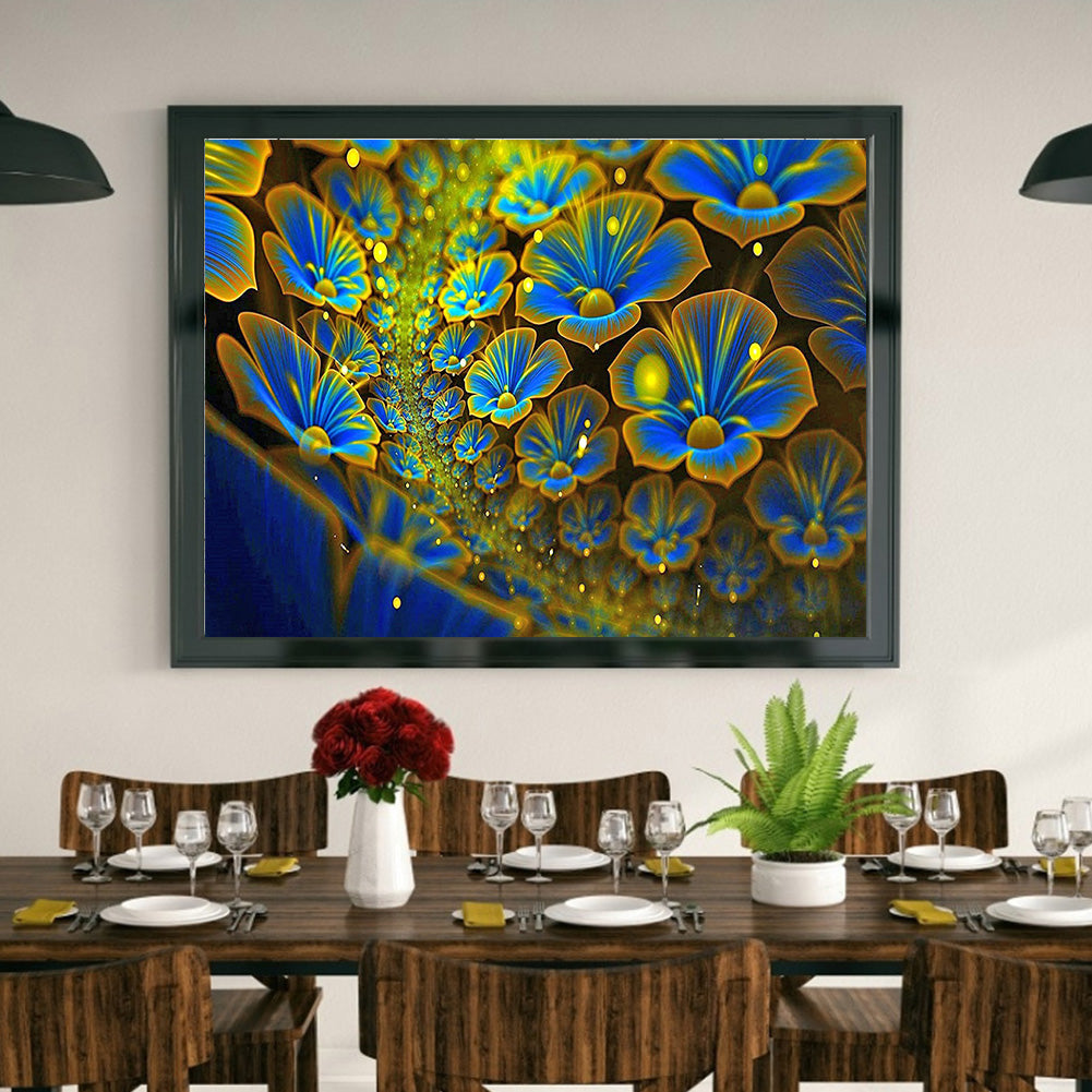 Fluorescent Flower - Full Round Drill Diamond Painting 45*30CM