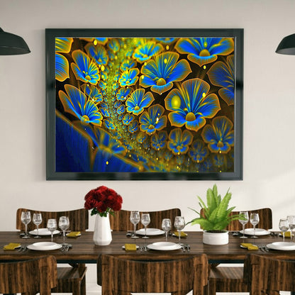 Fluorescent Flower - Full Round Drill Diamond Painting 45*30CM