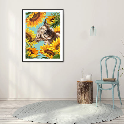 Sunflower Cow - Full Round Drill Diamond Painting 30*40CM