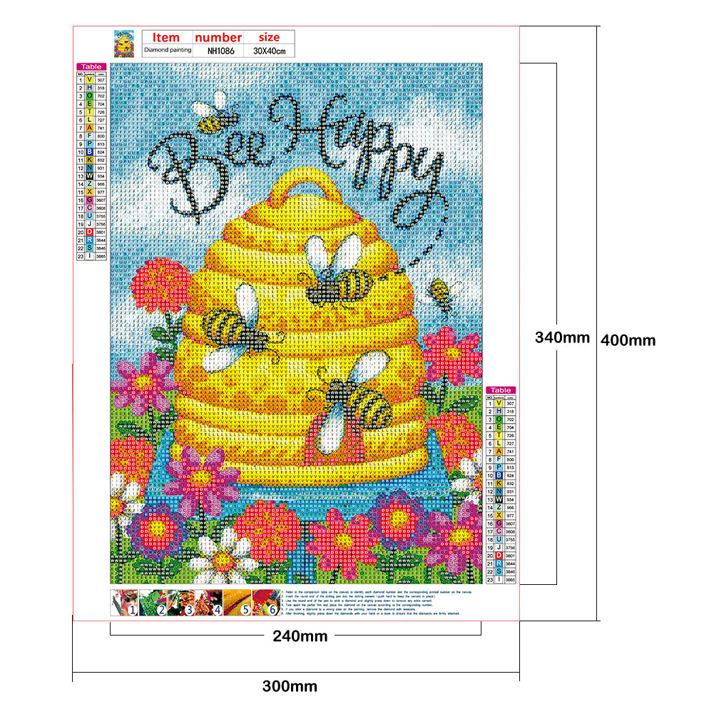 Bee - Full Round Drill Diamond Painting 30*40CM