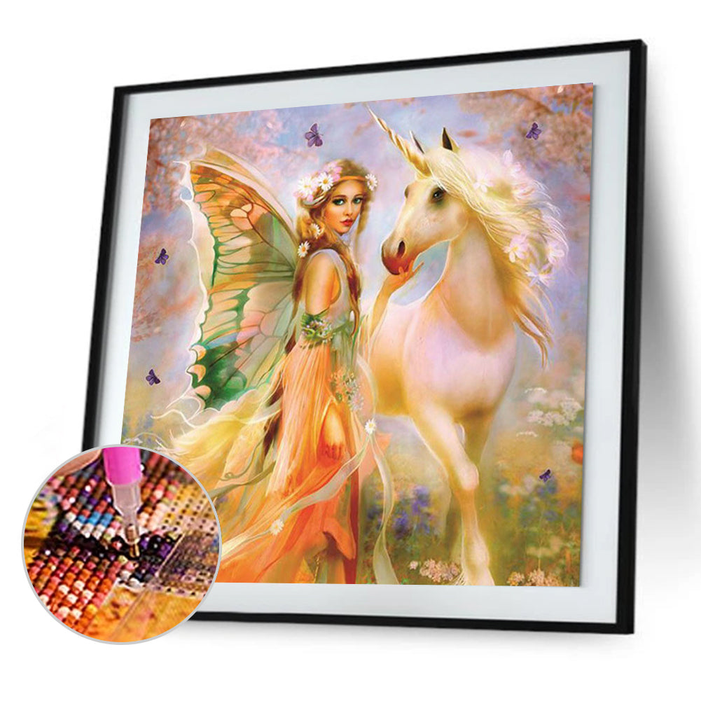 Butterfly Fairy - Full Round Drill Diamond Painting 40*40CM