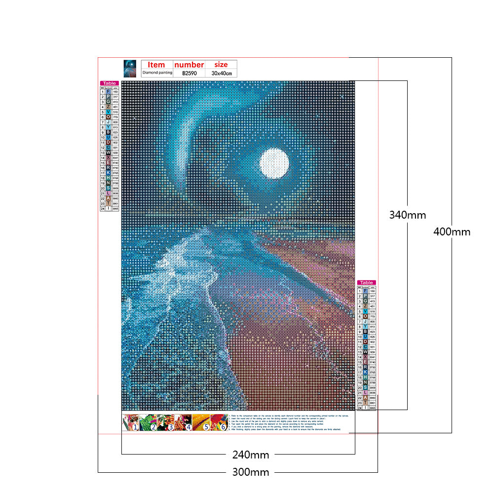 Sea Sky - Full Round Drill Diamond Painting 30*40CM