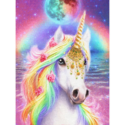 Cartoon Unicorn - Special Shaped Drill Diamond Painting 30*40CM