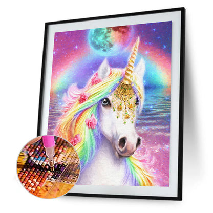 Cartoon Unicorn - Special Shaped Drill Diamond Painting 30*40CM