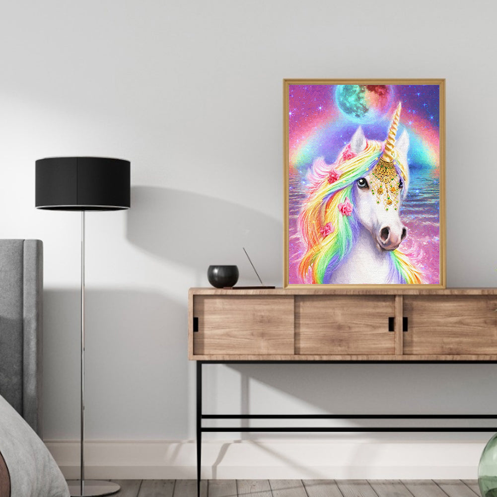 Cartoon Unicorn - Special Shaped Drill Diamond Painting 30*40CM