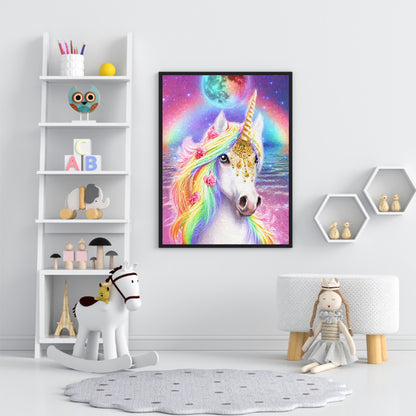 Cartoon Unicorn - Special Shaped Drill Diamond Painting 30*40CM