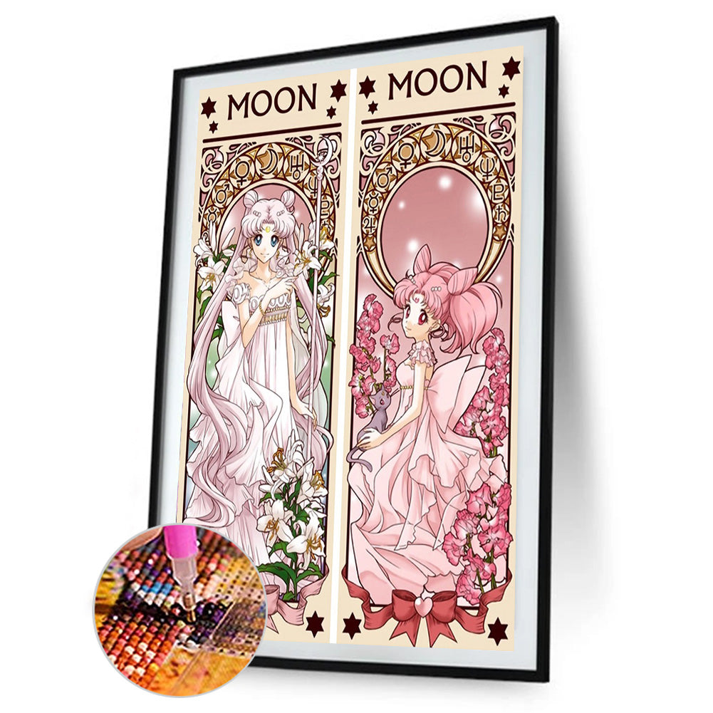 Cartoon Girl - Full Round Drill Diamond Painting 50*70CM