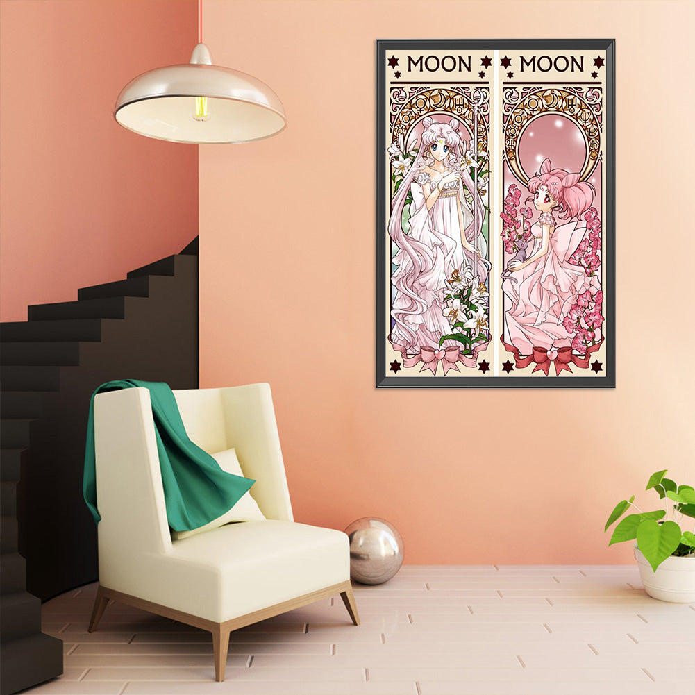 Cartoon Girl - Full Round Drill Diamond Painting 50*70CM