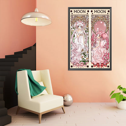 Cartoon Girl - Full Round Drill Diamond Painting 50*70CM