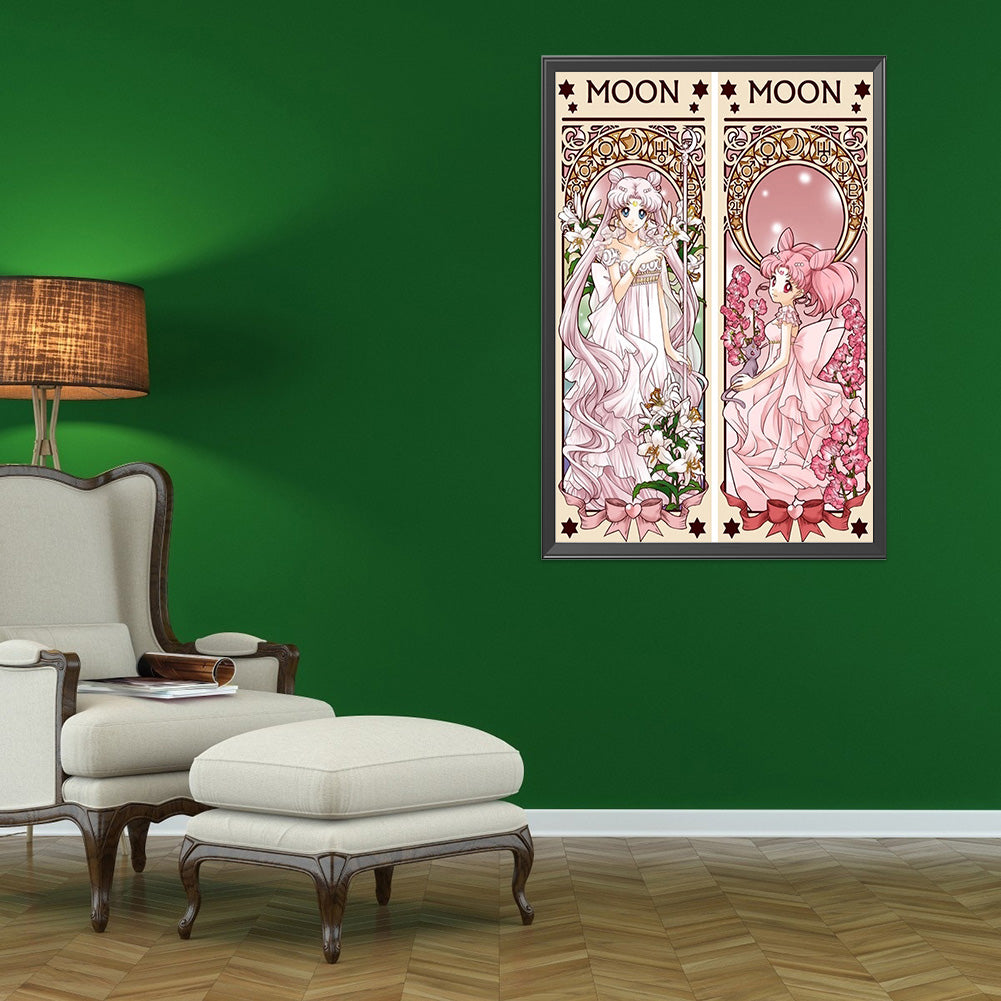 Cartoon Girl - Full Round Drill Diamond Painting 50*70CM