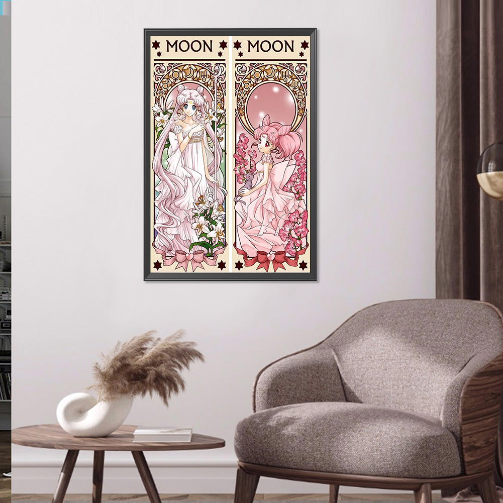 Cartoon Girl - Full Round Drill Diamond Painting 50*70CM