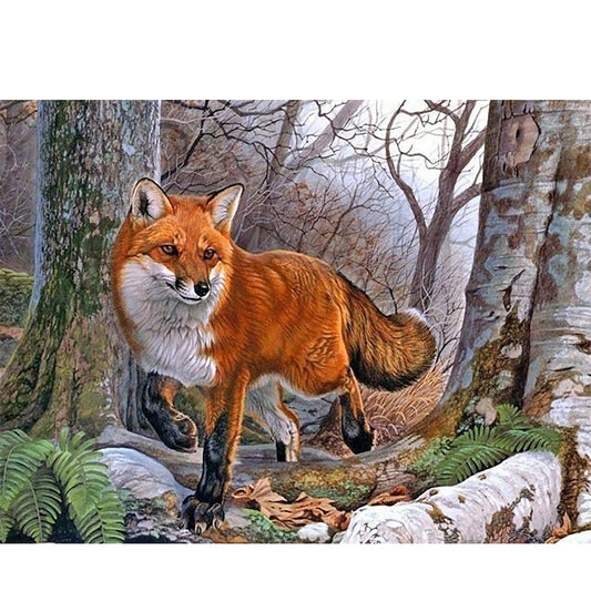 Fox - Full Round Drill Diamond Painting 40*30CM