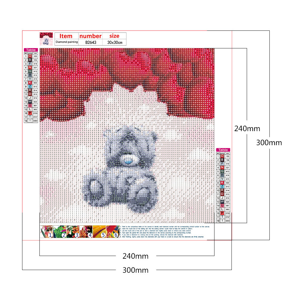 Bear - Full Round Drill Diamond Painting 30*30CM