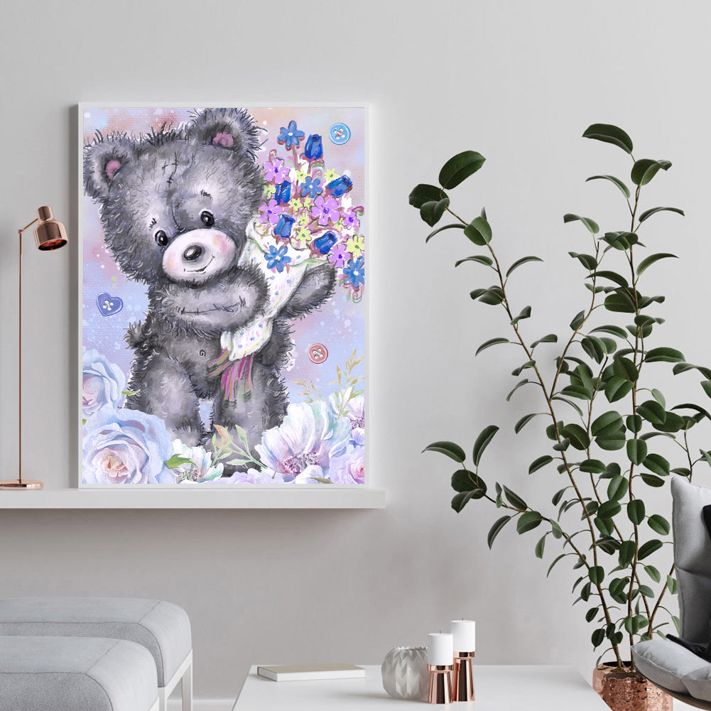 Bear - Special Shaped Drill Diamond Painting 30*40CM