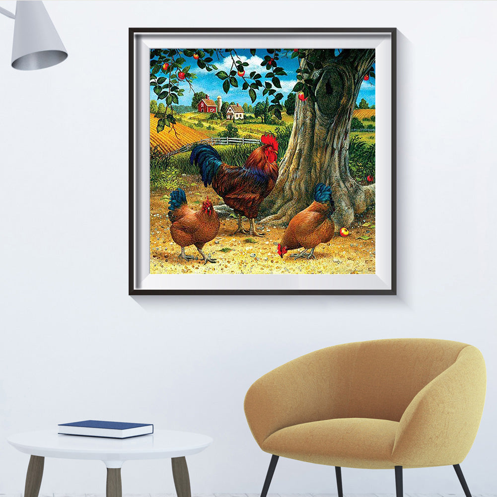 Rooster - Full Square Drill Diamond Painting 30*30CM