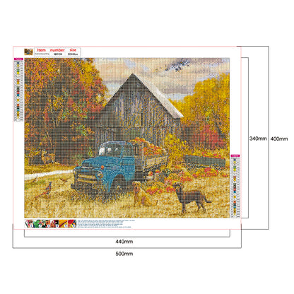 Autumn Truck - Full Round Drill Diamond Painting 50*40CM