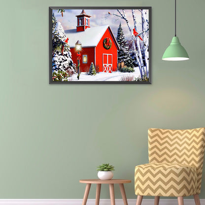 Red House - Full Square Drill Diamond Painting 40*30CM