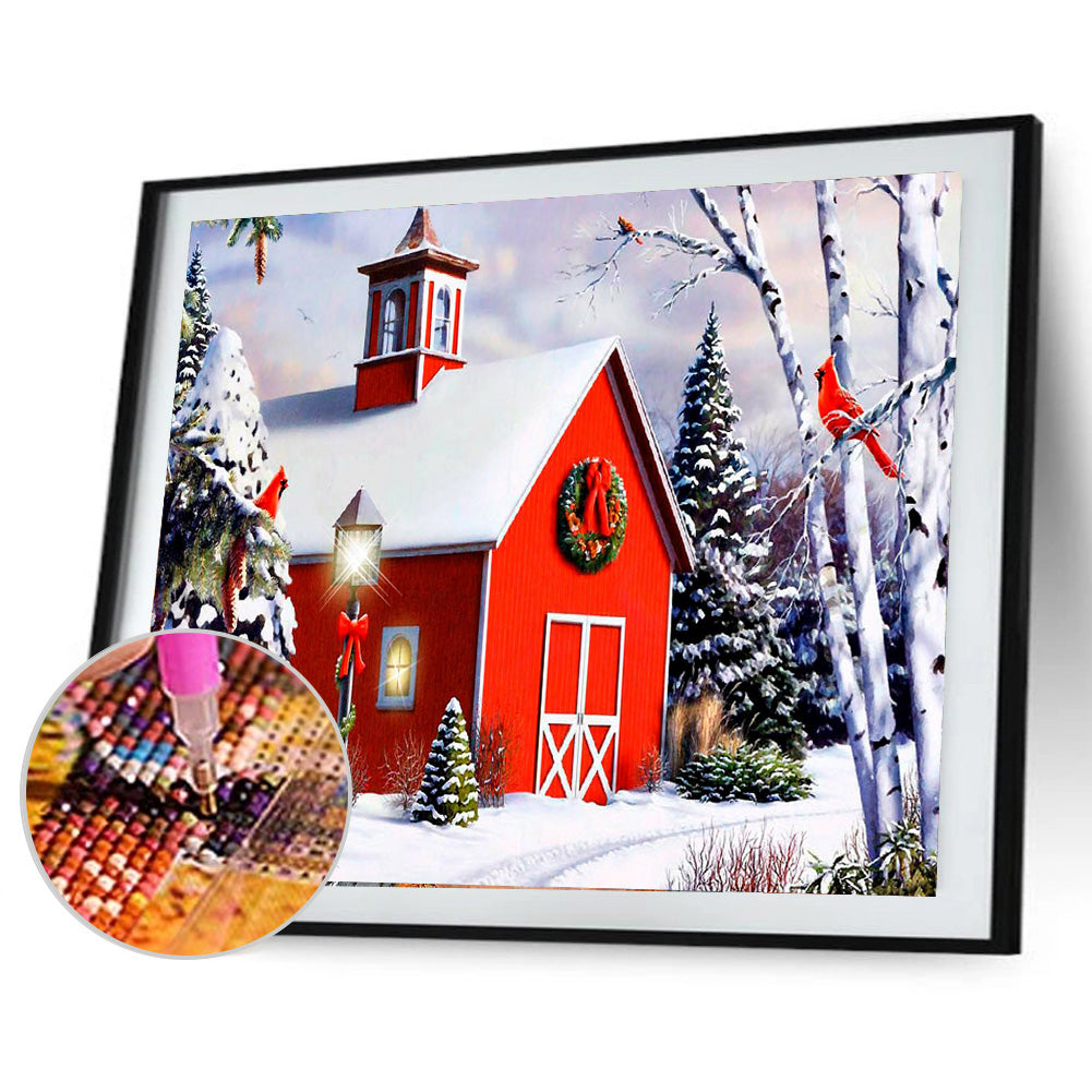 Red House - Full Square Drill Diamond Painting 40*30CM