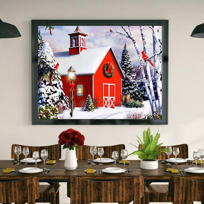 Red House - Full Square Drill Diamond Painting 40*30CM