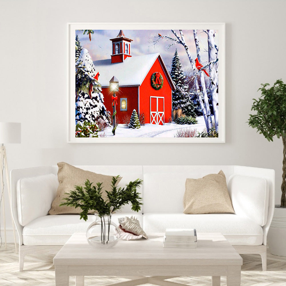 Red House - Full Square Drill Diamond Painting 40*30CM