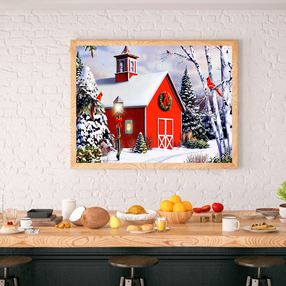 Red House - Full Square Drill Diamond Painting 40*30CM