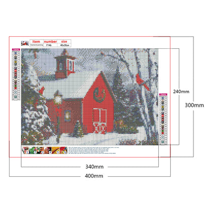 Red House - Full Square Drill Diamond Painting 40*30CM