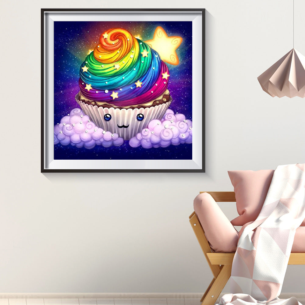 Doughnut Cupcake - Full Round Drill Diamond Painting 30*30CM