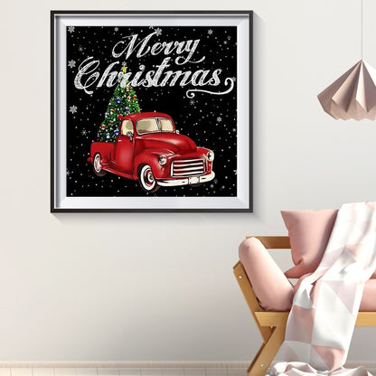 Christmas Car - Full Round Drill Diamond Painting 30*30CM