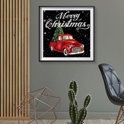 Christmas Car - Full Round Drill Diamond Painting 30*30CM