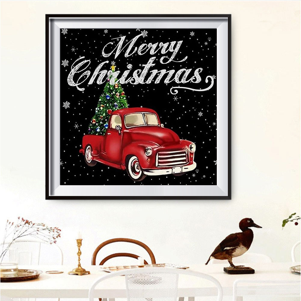 Christmas Car - Full Round Drill Diamond Painting 30*30CM