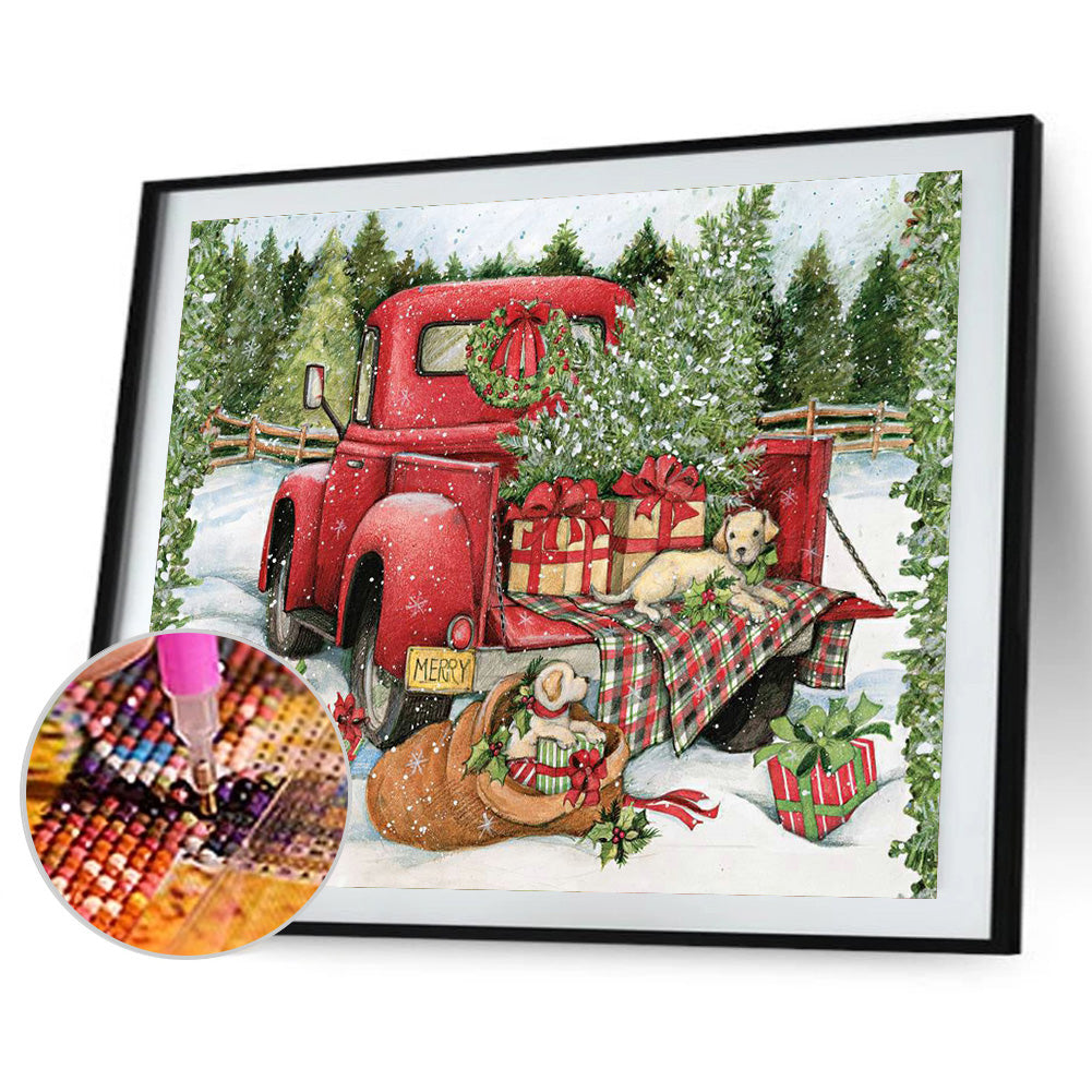 Red Car - Full Square Drill Diamond Painting 40*30CM