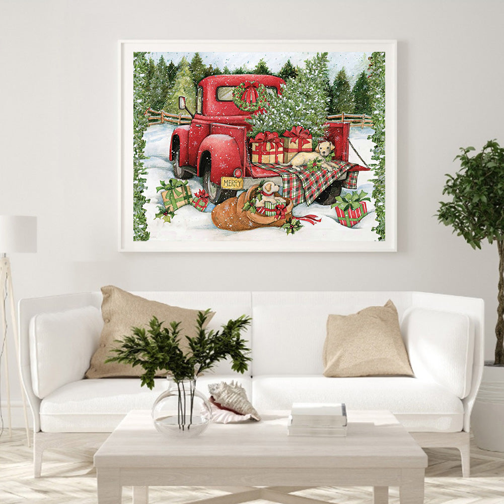 Red Car - Full Square Drill Diamond Painting 40*30CM