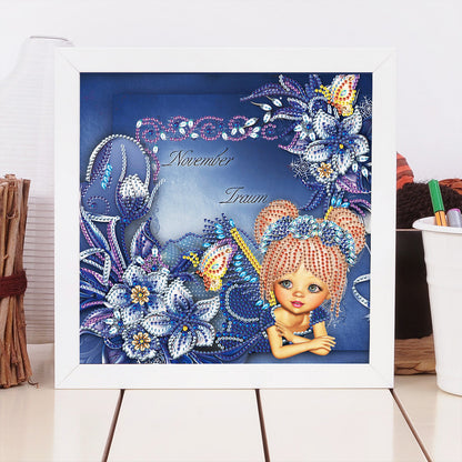Cartoon Girl - Special Shaped Drill Diamond Painting 30*30CM