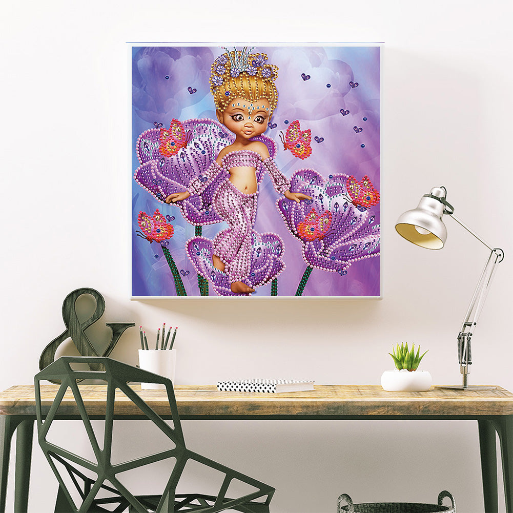 Cartoon Girl - Special Shaped Drill Diamond Painting 30*30CM