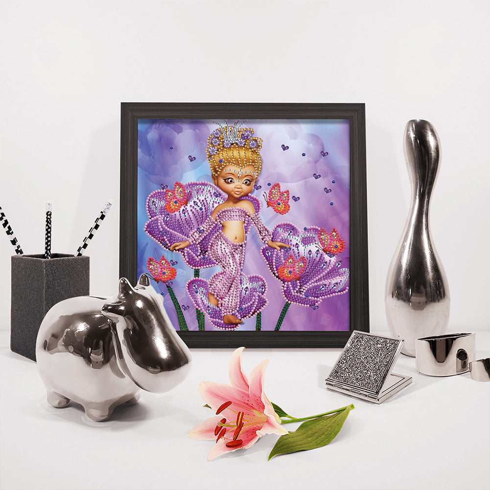 Cartoon Girl - Special Shaped Drill Diamond Painting 30*30CM