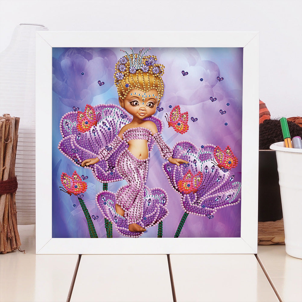Cartoon Girl - Special Shaped Drill Diamond Painting 30*30CM