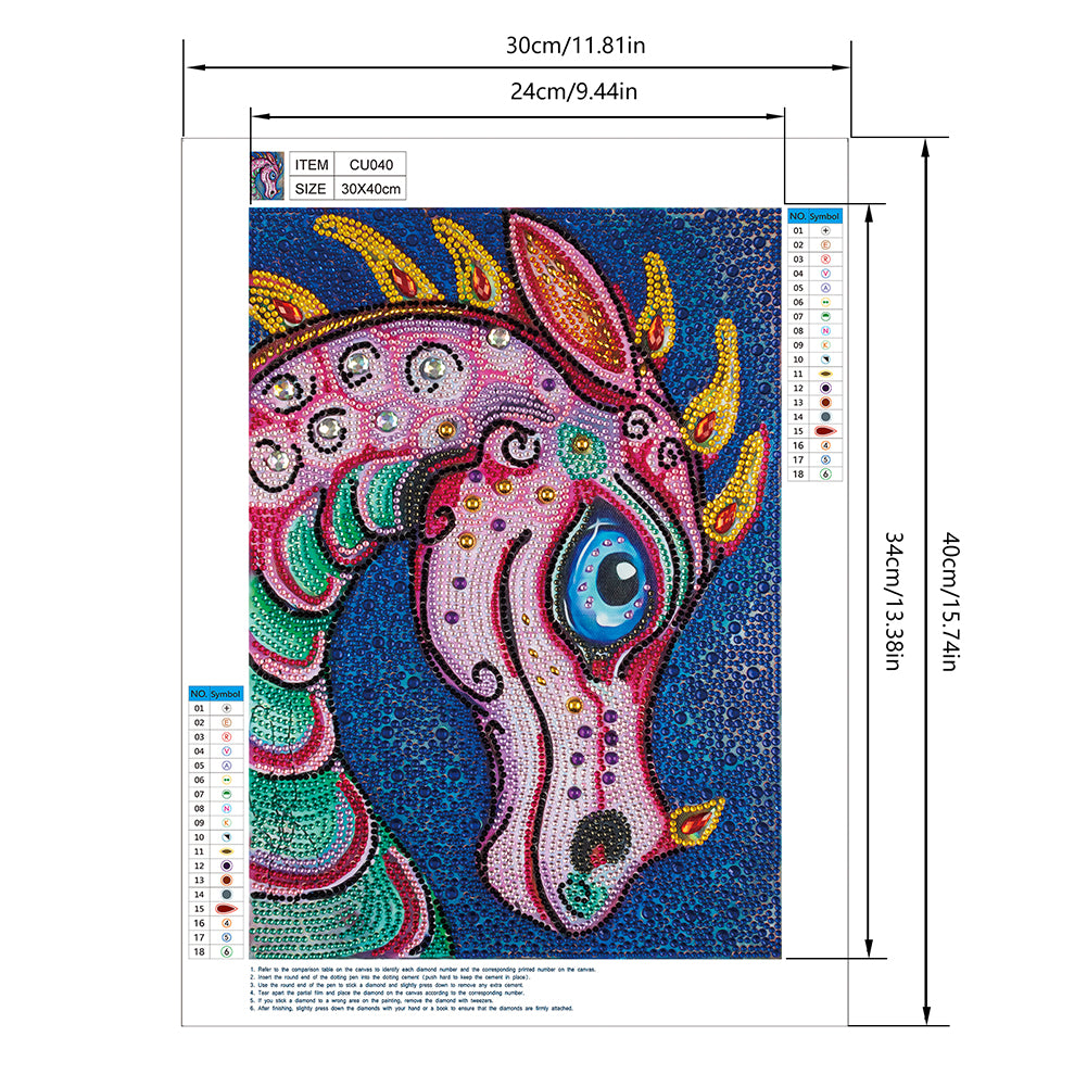 Dragon - Special Shaped Drill Diamond Painting 30*40CM