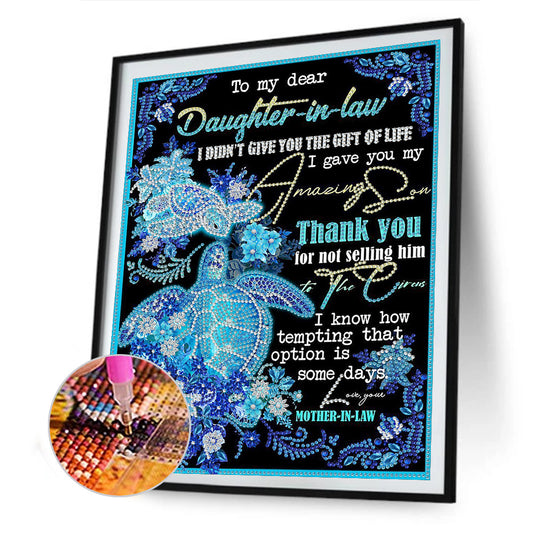 English Letters - Special Shaped Drill Diamond Painting 30*40CM