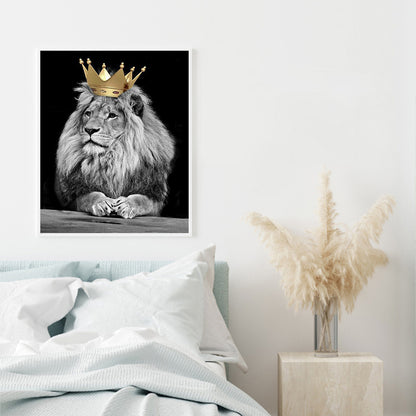 Forest Lion - Full Round Drill Diamond Painting 40*50CM