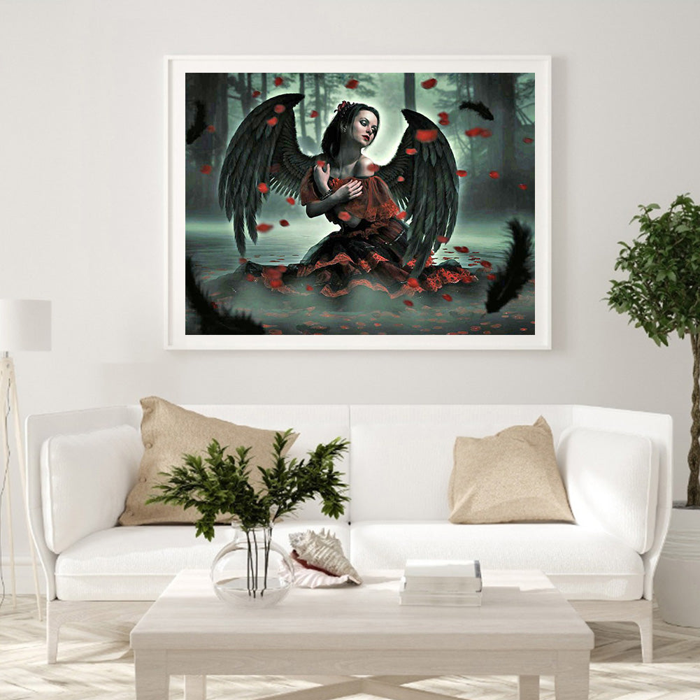 Angel Witch - Full Round Drill Diamond Painting 40*30CM