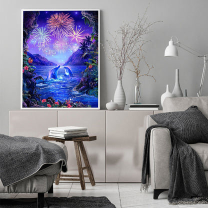 Dolphin - Full Round Drill Diamond Painting 40*50CM